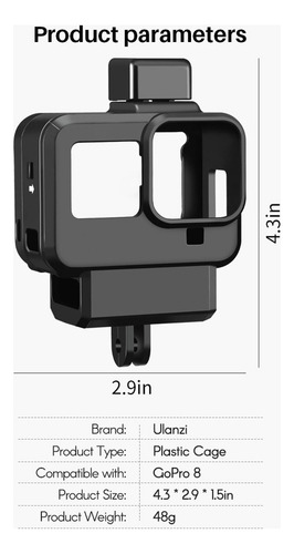 Estuche De Plástico Con Marco De Protección Para Vlogs Con M