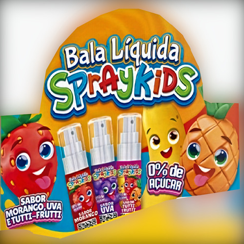 Bala Líquida Spray Kids Muito Sabor Com Zero Açucar