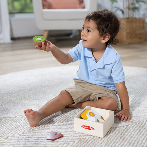 Melissa & Doug, Set De Juego De Caja De Pícnic De Desayuno De Madera Para Niños Y Niñas A Partir De 2 Años