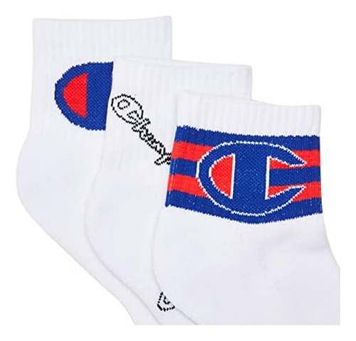 Champion - Calcetín Multilogo Para Hombre, 3 Pares De Calcet