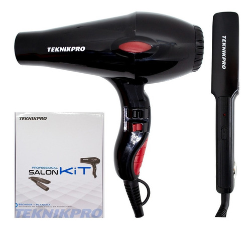 Teknikpro Salon Kit Secador + Planchita Profesional Pelo