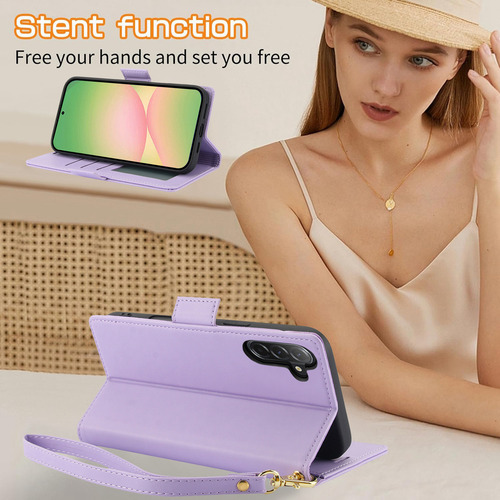 Funda De Piel Tipo Cartera Con Tapa Para Samsung Galaxy A56 A36 A26 A16 A06