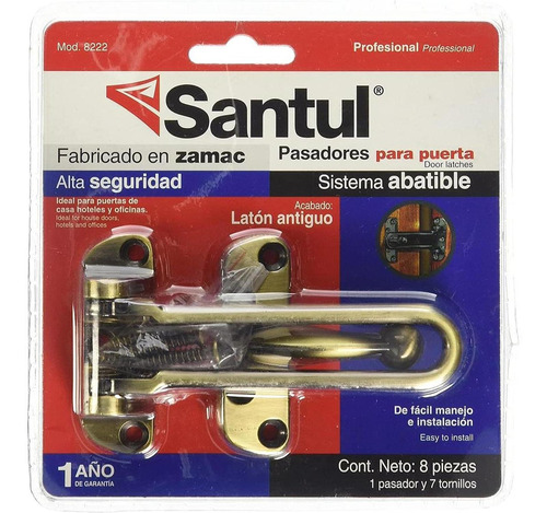 Pasadores Para Puerta Abatibles De Laton 8222 Santul