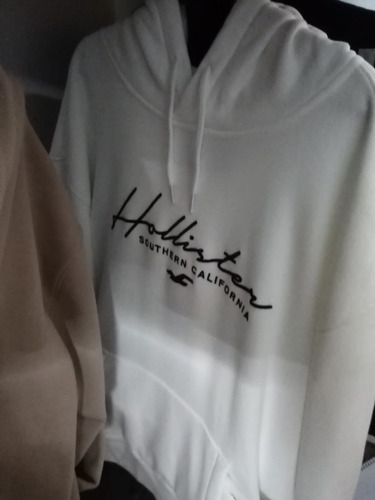 Imagen 8 de 10 de Sudaderas Buzo Con Capucha Logo Bordado Hollister