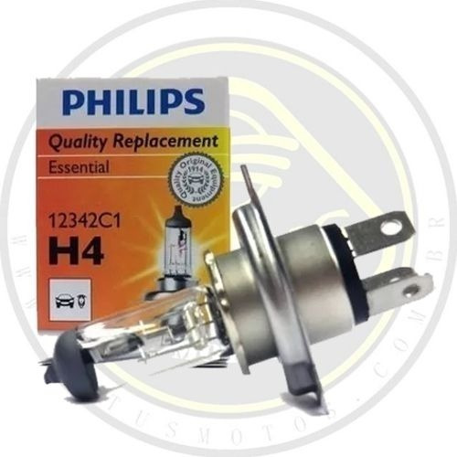 Lampada Do Farol Phillips H4 35w35 12v 124458motoc1 005531 