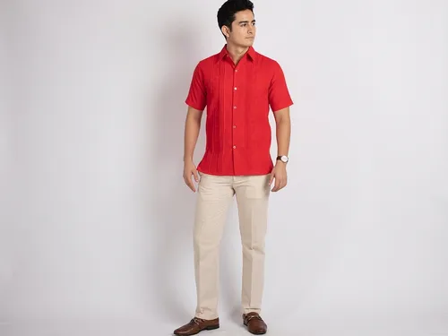 Guayaberas rojas sale