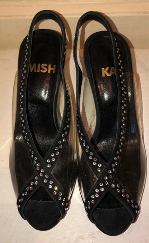 Zapatos Mishka Transparencia Gamuza Y Strass Numero 37