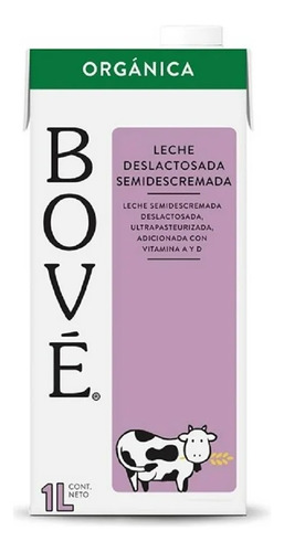 Bové Leche Deslactosada Orgánica 6 Pzs. De 946 Ml. (2 Cajas)