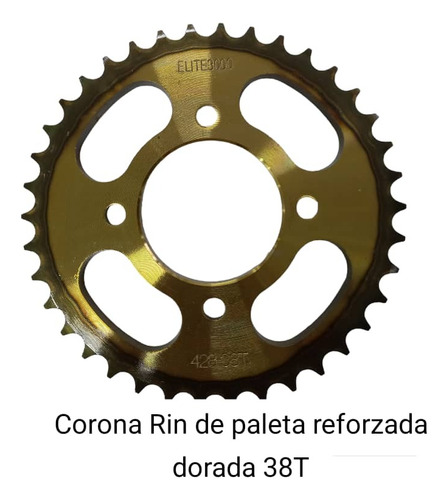 Corona Reforzada Rayada Para Motos Rin Paleta 38t