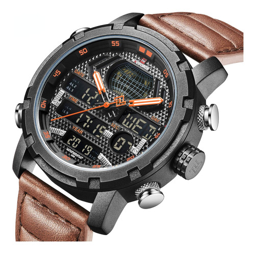 Reloj Deportivo Impermeable Militar Naviforce Para Hombre