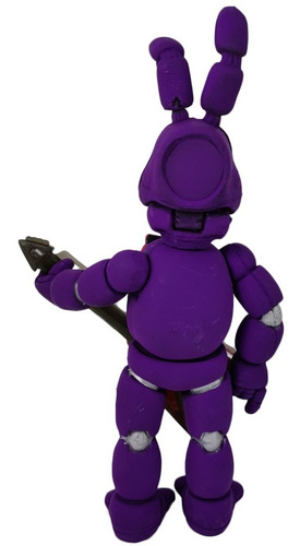 Imagen 6 de 7 de Combo 2 Figuras Five Nights Freddys Fnaf Bonnie Azul Morado
