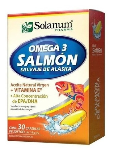 Solanum Omega 3 Salmón Salvaje De Alaska 30caps Sfn Sabor sin saber