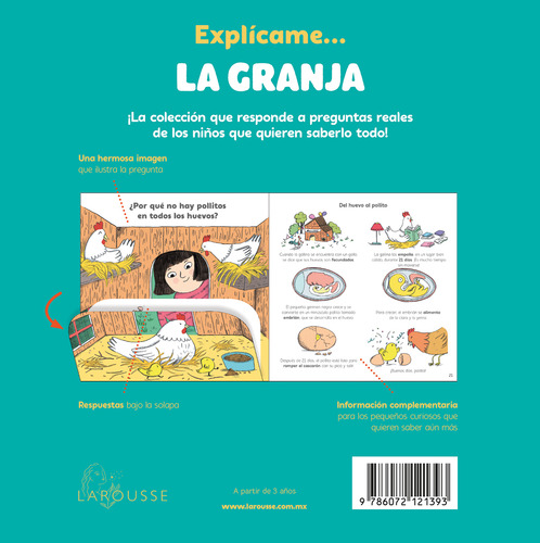 Por qué las vacas dan leche y muchas otras preguntas sobre la granja, de Sauvage, Joséphine. Editorial Larousse, tapa blanda en español, 2019