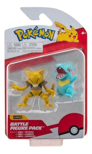 Boneco Pokemon Abra E Totodile Battle Pack Sunny 2674