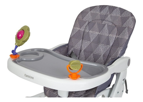 Silla De Comer Plus Carestino Plegable Gris Estampado