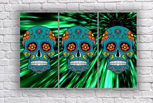 Cuadro 80x120cm Calavera Dia De Los Muertos M2