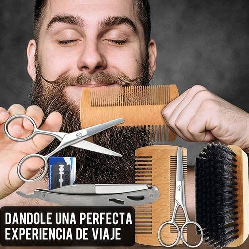 Kit Cuidado Barba Para Hombres 13 En 1