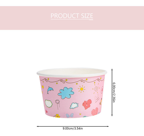 50 Envases Desechables De Papel Para Helado, Vasos De Mousse