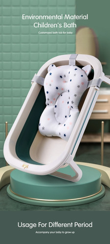 Imagen 2 de 5 de Bañera Bebé Plegable Con Hamaca Acolchada Incluida.