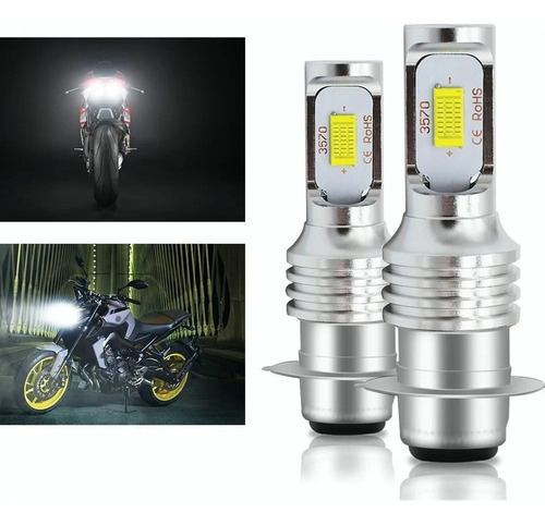 Bombillas Led Faros Delanteros De Motocicleta P15d H6m