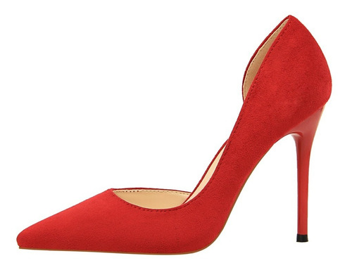 Ielgy Suede Tacón Alto Zapatos De Mujer Simple 10.5cm Stilet