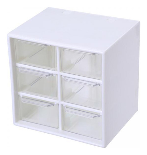 2 Caja De Cajones De Escritorio Organizador 6 Rejilla Blanca