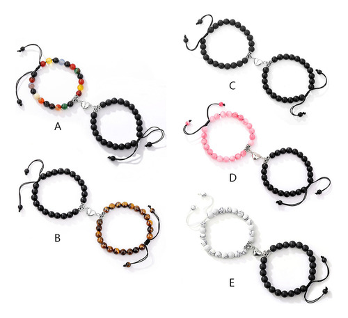 (e) Pulseras Magnéticas For Parejas, Vintage, A Juego, Con