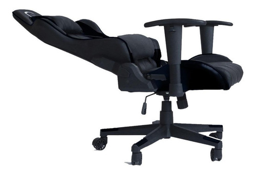 Imagen 2 de 5 de Silla de escritorio The Game House Pro gamer negra con tapizado de cuero sintético