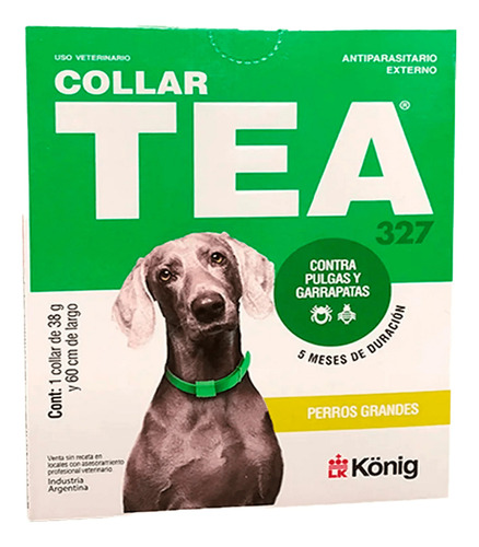 Collar Tea Contra Pulgas Y Garrapatas Para Perro Grande Verde