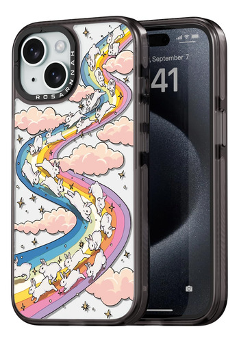 Funda Para iPhone 15 Negro 6.1puLG Durable Shockproof Materi