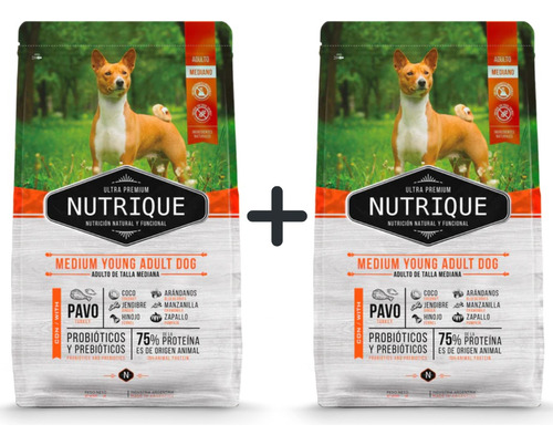 Nutrique Medium Adulto X 3 Kg X 2 Unidades