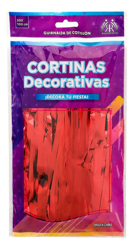 Cortina Metalizada Cotillon Colores Decoracion Cumpleaños X1