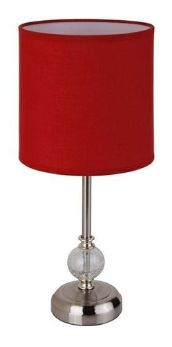 Lámpara De Mesa Firenze 1 Luz E27 Roja