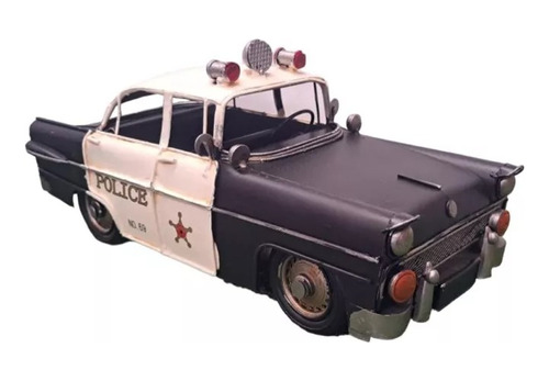 Auto Policial Decoración Metalico - S73738