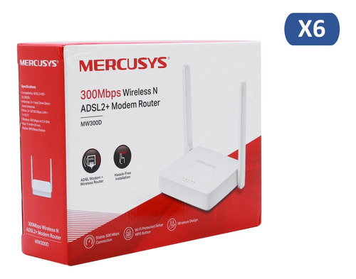 Modem Router Mercusys 2 Antenas Mw300d X 6 Und