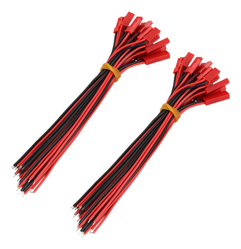 20 Pares De Cables De Conector Jst De 150 Mm Macho+hembra Pa