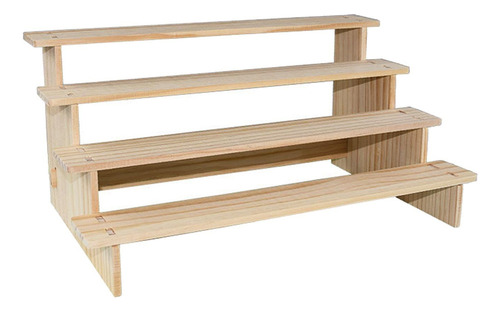Estante De Exhibición De Madera, Estante 4 Capas 40cm