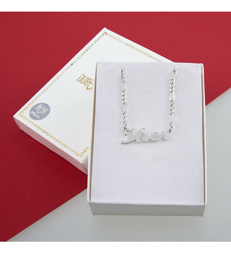 Collar Con Nombre De Plata Autentica Ley.925 Duodeluxejoyas®