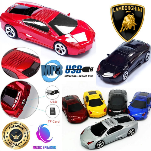 Imagen 1 de 6 de Corneta Mp3 Reproductor Usb Fm Pc Dvd Sd Lamborghini W9
