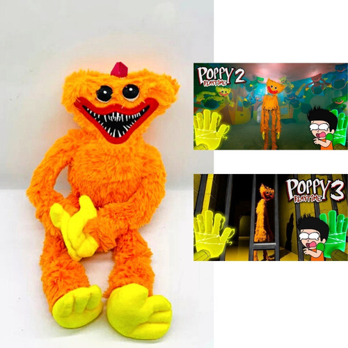 Imagen 3 de 6 de Poppy Playtime Peluche Huggy Wuggy Con Mochila Importado