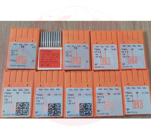 60 Agulhas Beka Dpx5 134 Máquina Reta Cor 12/80