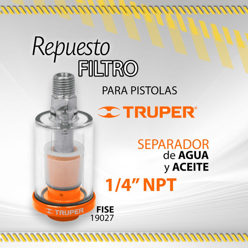 Filtro Separador De Agua Y Aceite Truper P/pistola / 00122