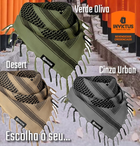 Imagem 1 de 7 de Shemagh Lenço Árabe Tático Militar Dune Invictus Original