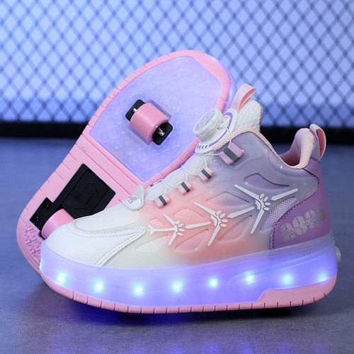 Tenis Patin Patines Led Con 4 Ruedas /zapatos Deportivos