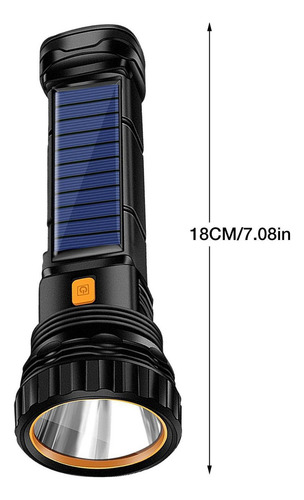 Linterna De Mano Con Energía Solar Linterna Recargable Foco