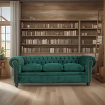 Comprar Sillon Chesterfield Sofa Chester Tapizado En Pana 3 Cuerpos