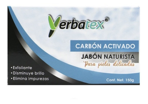 Pack 5 Unidades Jabón Naturista Piel Delicada Carbón Activo