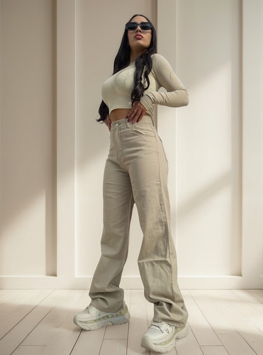 Pantalon Mom Wide Leg - Las Locas Originales Levanta Cola