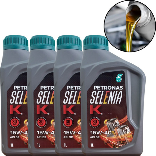 4 Litros Óleo De Motor Semi-sintético Selenia K 15w40 Api Sp