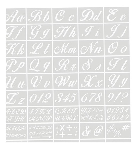 Yy Estêncil De Pintura De Alfabeto, 45 Peças / 56